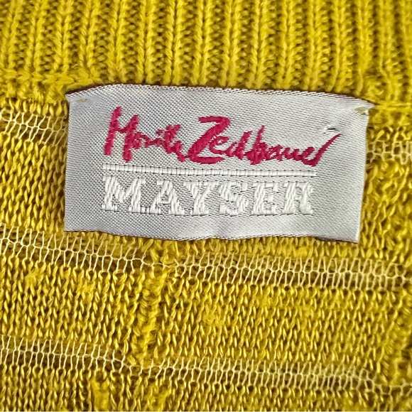 Mayser Popcorn Bobble Knit Mustard Yellow Oversized Cardigan Sweater - Picture 9 of 10